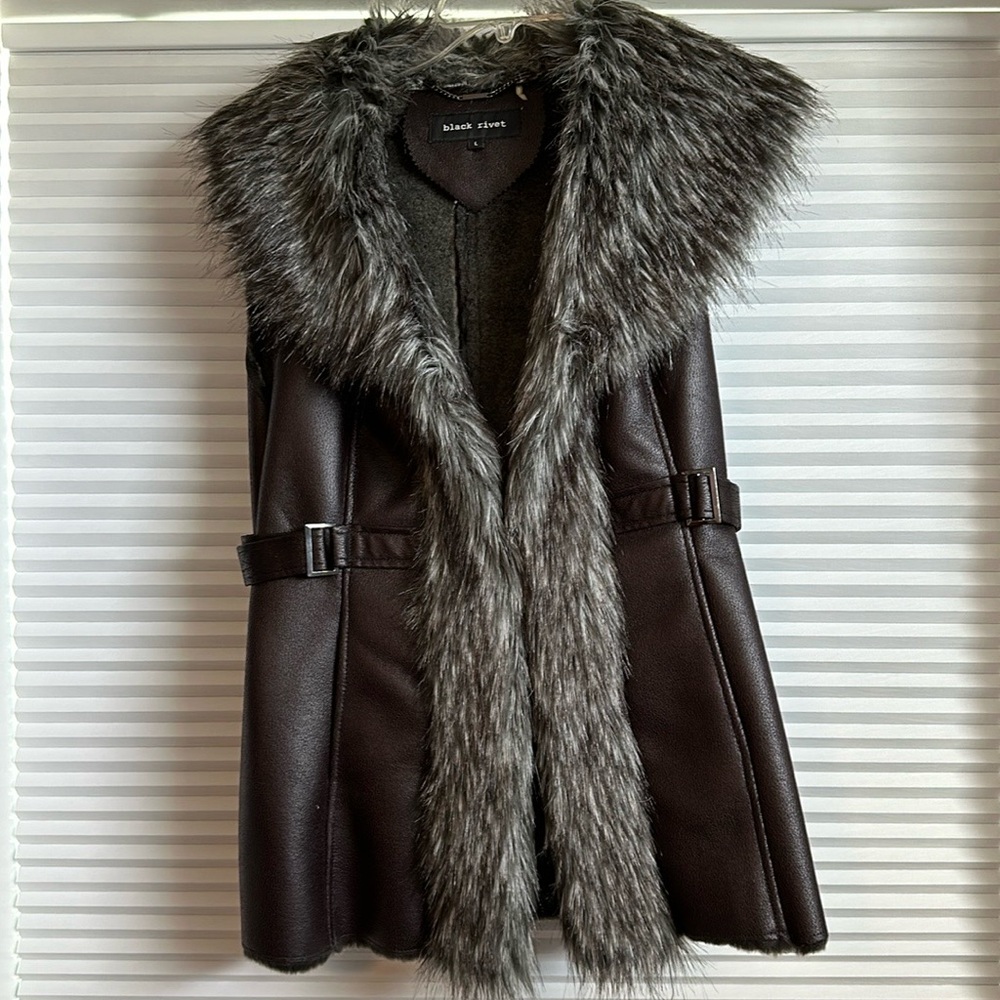 Faux Leather Vest